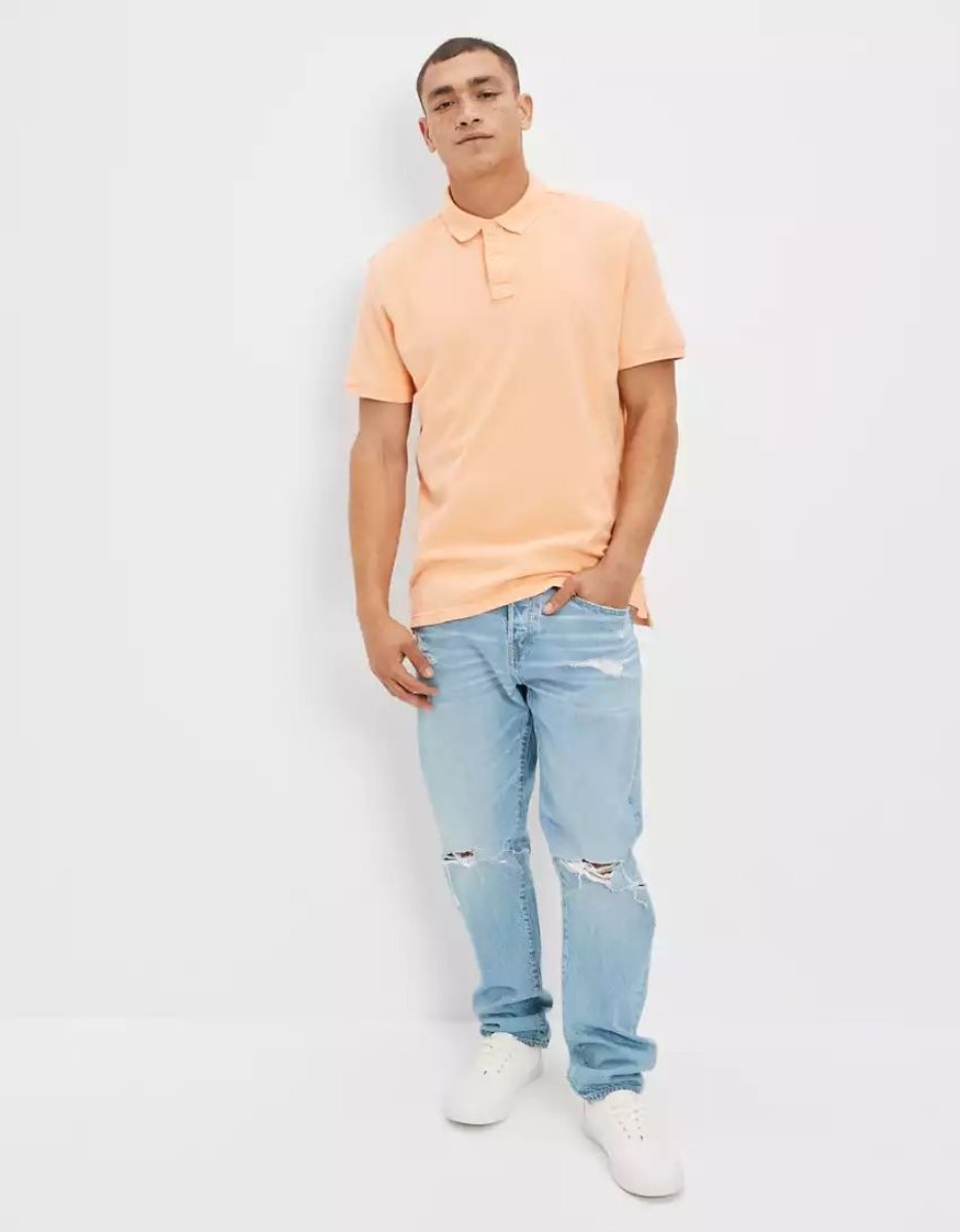 Polos American Eagle AE Super Soft Legend Pique Orange Homme | JRY-47950395